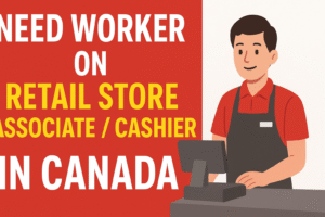Need worker on Retail Store Associate / Cashier in Canada